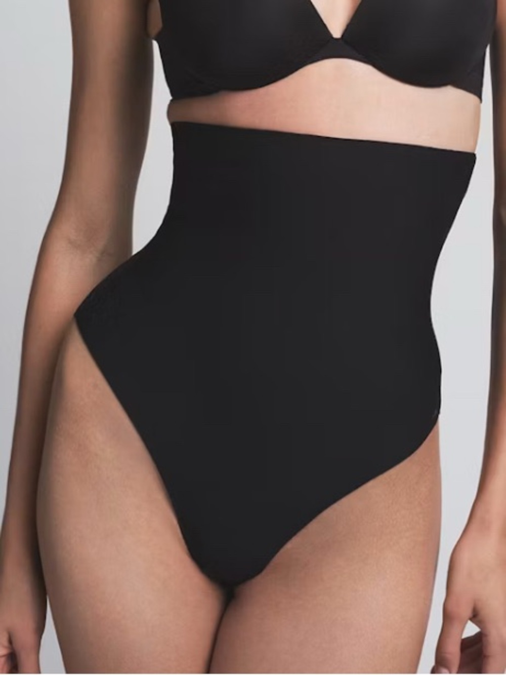 SKIMS High-Waist Shaping Thong - Sz Small - Onyx- strong compression